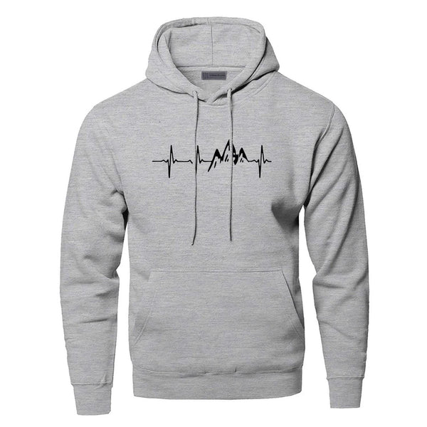 Fleece-Lined Heartbeat Hoodie Sweatshirt